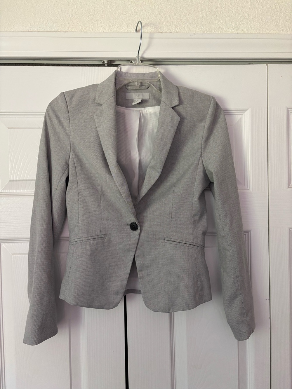 H&M Light Gray Women's Single-Button Blazer